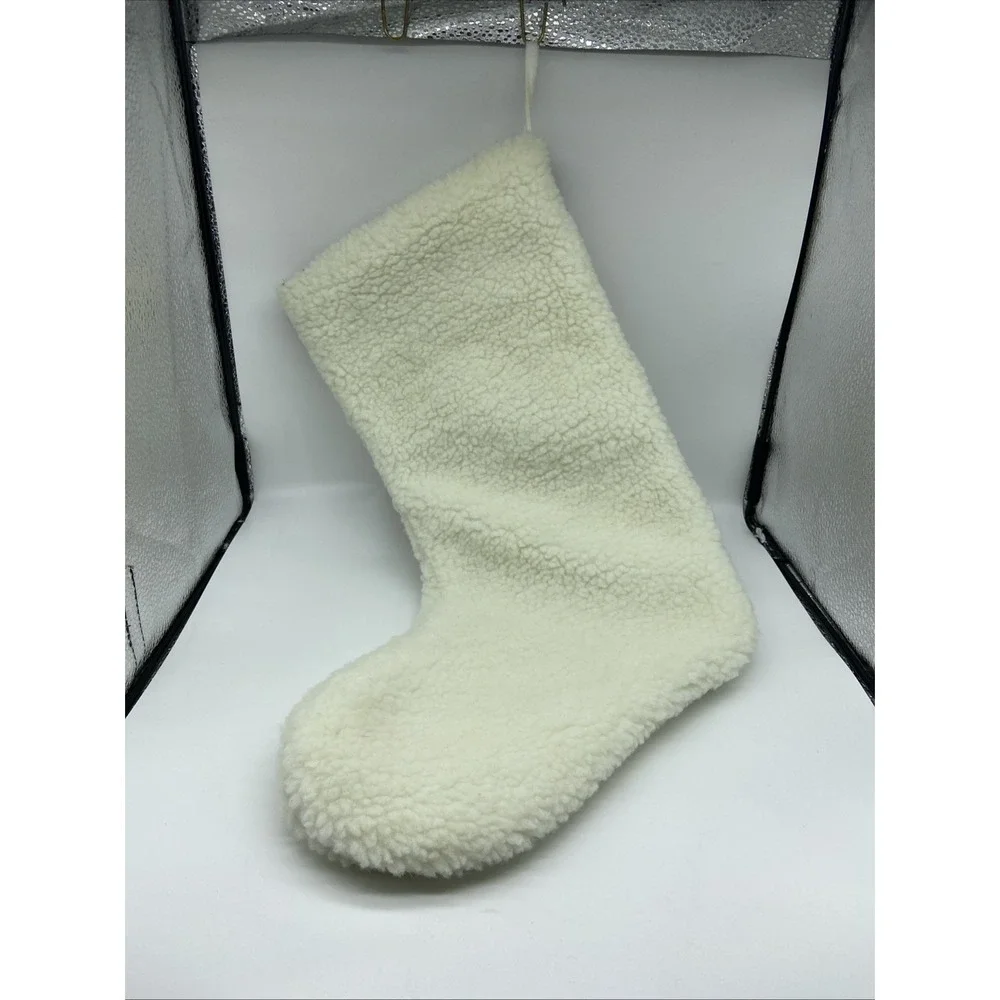 Prima Creations Santa Claus Christmas Stocking 3D Sherpa Hat Felt Tree Adorable!